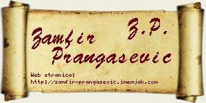 Zamfir Prangašević vizit kartica